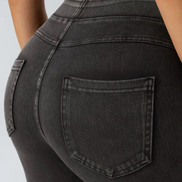 🆕 HALARA Flex High Waisted Pocket Denim Casual Leggings - Picture 5 of 10